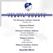 Kayseri'den 7 Hakem Terfi Etti!