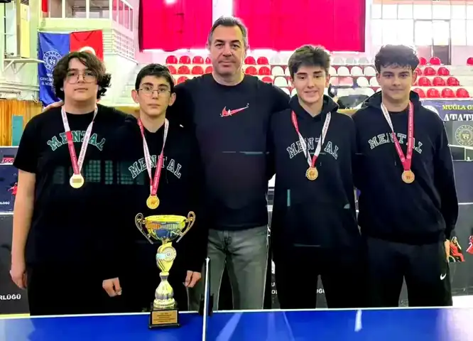 Menteşe Anadolu Lisesi Masa Tenisi'nde Şampiyon!